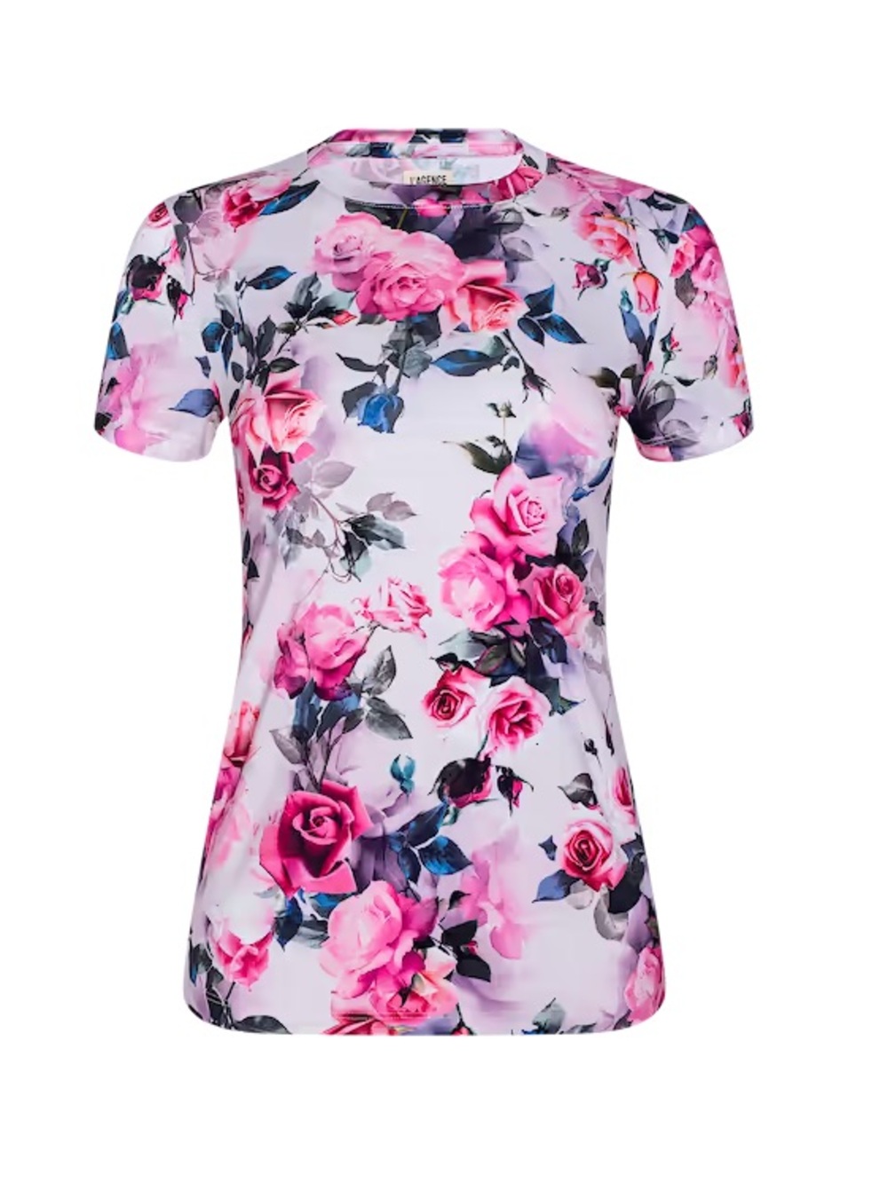 NWT L'AGENCE Ressi Fitted Tee in Pink Multi Water Rose